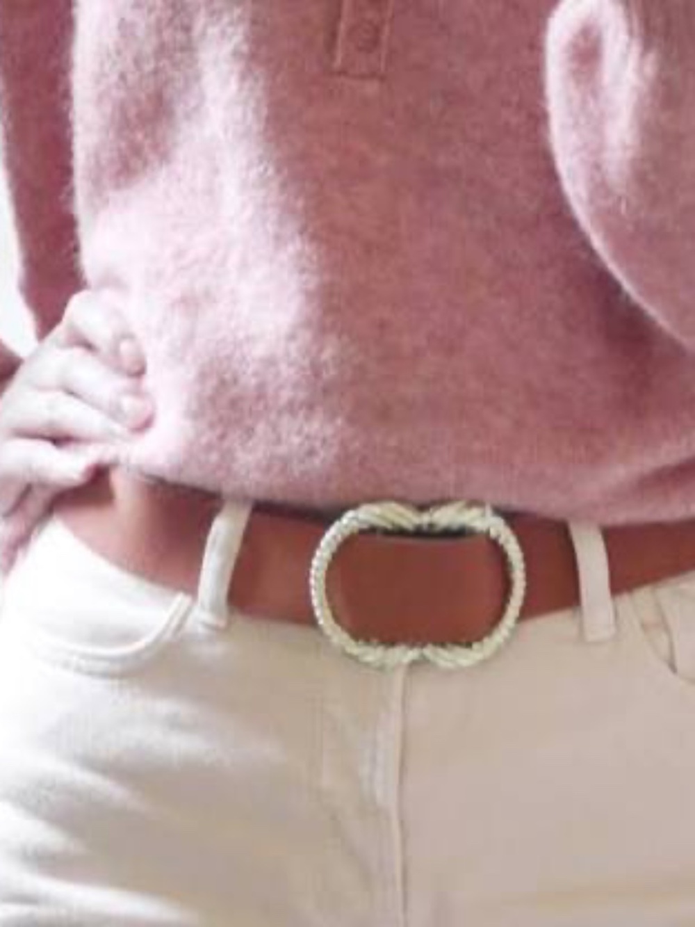 NWOT Artemis Croc Embossed Leather Belt - Picture 7 of 7